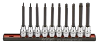 Bitsatz 3/8" TX lang auf Steckleiste 10-tlg.