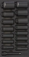 Langnusssatz schlagschrauberfest 1/2" SFS-S 16-tlg.