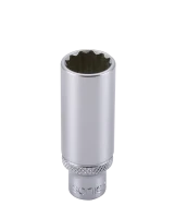Stecknuss 1/4" lang 12-kant 1/4" SAE