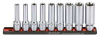 Stecknusssatz 1/2" TX-E auf Steckleiste 9-tlg.
